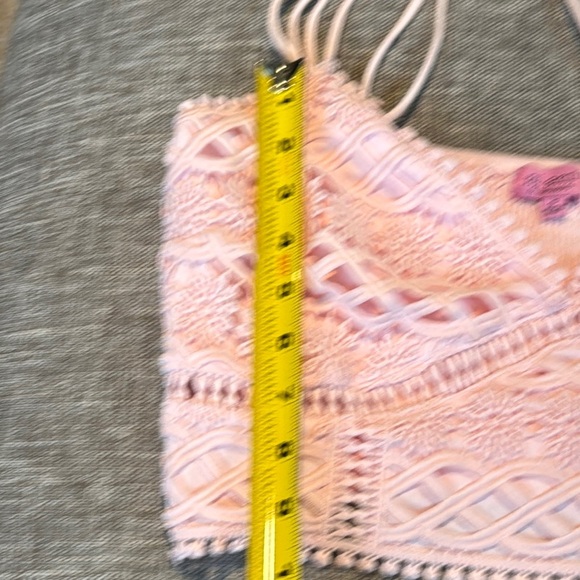 Francesca's Collections Pink Cropped Embellished Tank Top - Picture 3 of 6